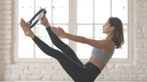 lady doing ring exercise