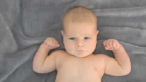 baby stretching