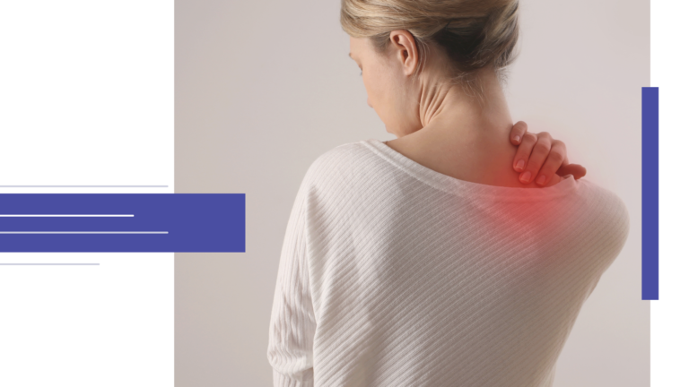 lady with a sore neck / back